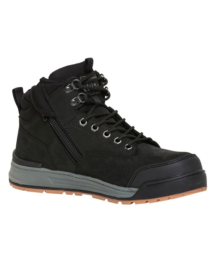 3056 - Lace Zip Boot - Black | Hard Yakka