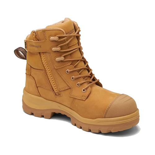 WORKWEAR, SAFETY & CORPORATE CLOTHING SPECIALISTS - 8560 - RotoFlex - Wheat water-resistant nubuck 150mm zip side safety boot