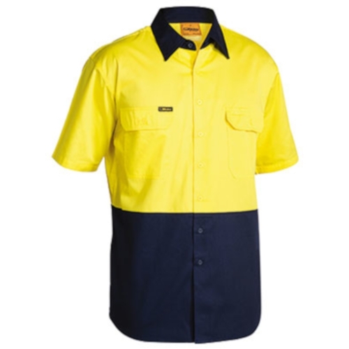 WORKWEAR, SAFETY & CORPORATE CLOTHING SPECIALISTS - Cool Lightweight Hi Vis Drill Shirt - Short Sleeve