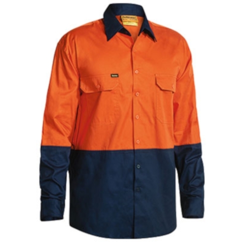 WORKWEAR, SAFETY & CORPORATE CLOTHING SPECIALISTS - Cool Lightweight Hi Vis Drill Shirt - Long Sleeve