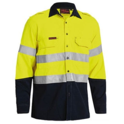 WORKWEAR, SAFETY & CORPORATE CLOTHING SPECIALISTS Tencate Tecasafe® Plus 700 Taped Hi Vis Fr Vented Shirt - Long Sleeve