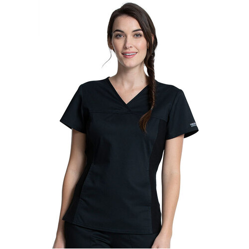 WORKWEAR, SAFETY & CORPORATE CLOTHING SPECIALISTS - Revolution - Ladies V-Neck Knit Panel Top