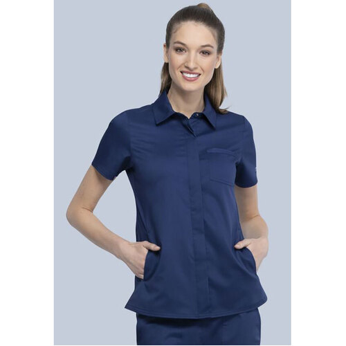 WORKWEAR, SAFETY & CORPORATE CLOTHING SPECIALISTS Revolution - Ladies Hidden Snap Front Collar Shirt