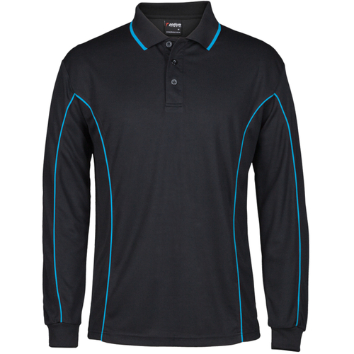 WORKWEAR, SAFETY & CORPORATE CLOTHING SPECIALISTS - Podium Long Sleeve Piping Polo