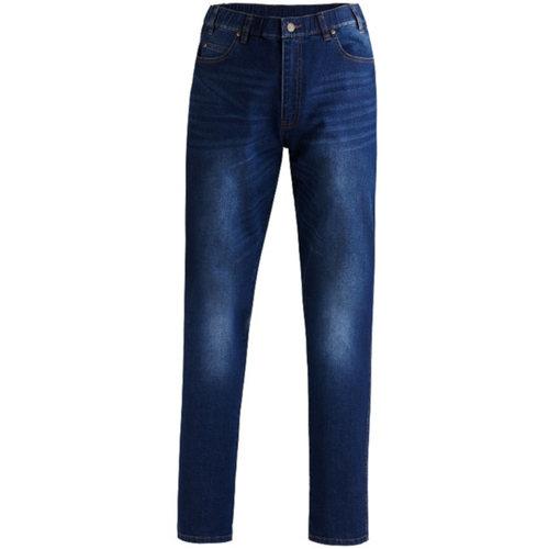 WORKWEAR, SAFETY & CORPORATE CLOTHING SPECIALISTS - Pilbara Men's Distress Denim Stretch Jeans