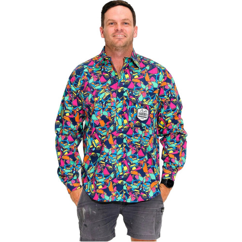 WORKWEAR, SAFETY & CORPORATE CLOTHING SPECIALISTS MENS VENTURA FULL PRINT FULL PLACKET WORKSHIRT