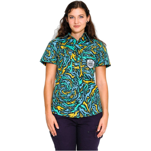 WORKWEAR, SAFETY & CORPORATE CLOTHING SPECIALISTS WOMENS SPUN OUT S/S FULL PLACKET SHIRT